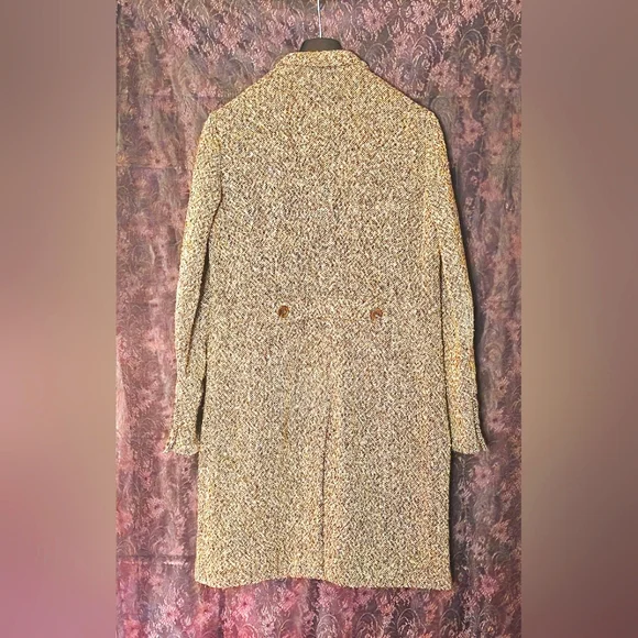 Eddie Bauer Vintage Womens Wool Blend Tweed Trench Coat Sz. S - Picture 3 of 12